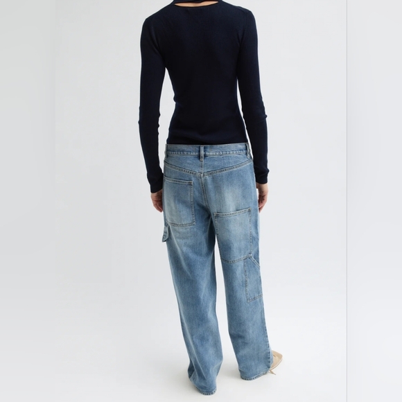TIBI Classic Denim Slouchy Carpenter Jean 116 NWT Sz 31 - Picture 7 of 14